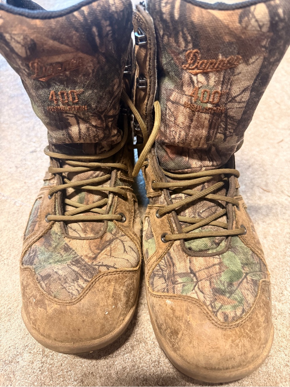 Danner Kids Olive Brown Camo Lace-Up Boot